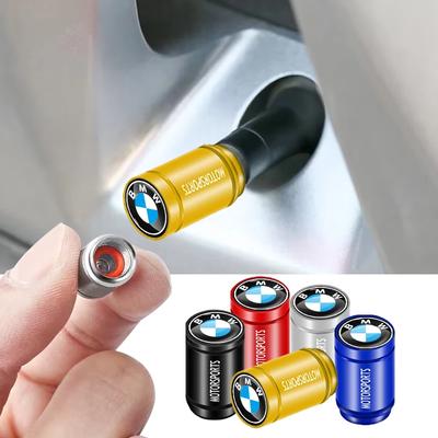 4PCS Metal Car Tire Valve Caps Decor Dust-proof Auto Sports Emblem For BMW E46 E85 E60 F10 E39 F30 E36 F20 E87 E90 E70 X3 X5
