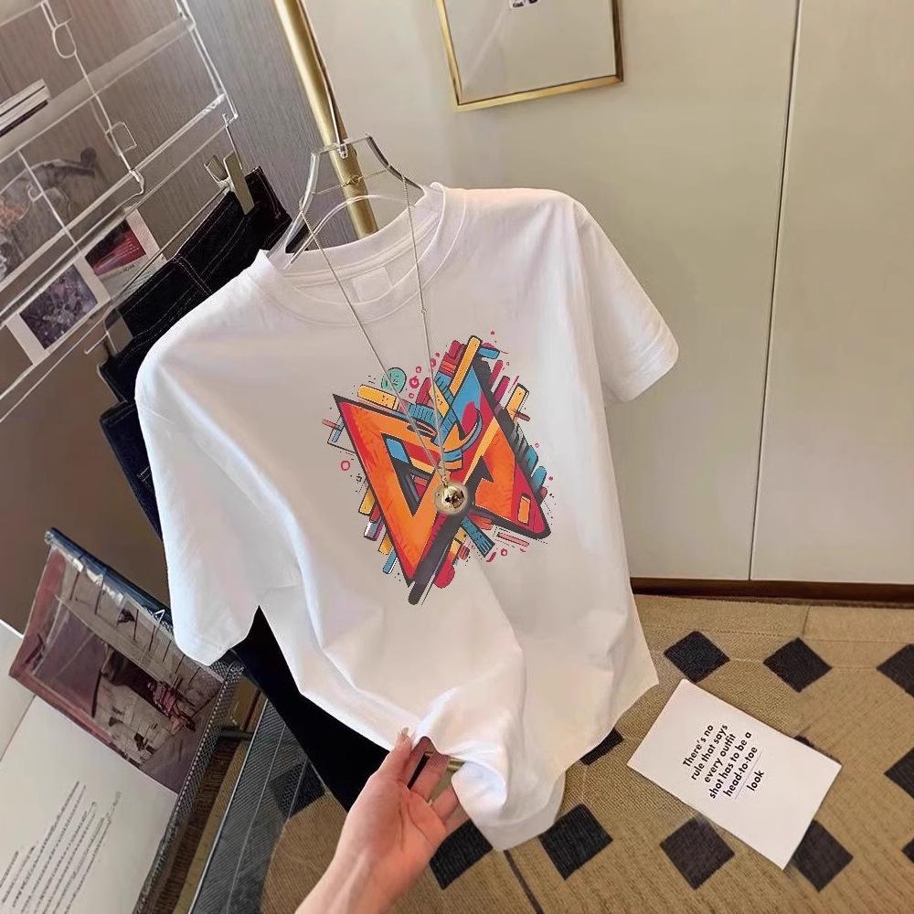 Black short-sleeved t-shirt men's and women's new spring and summer loose large version European trendy brand design niche top