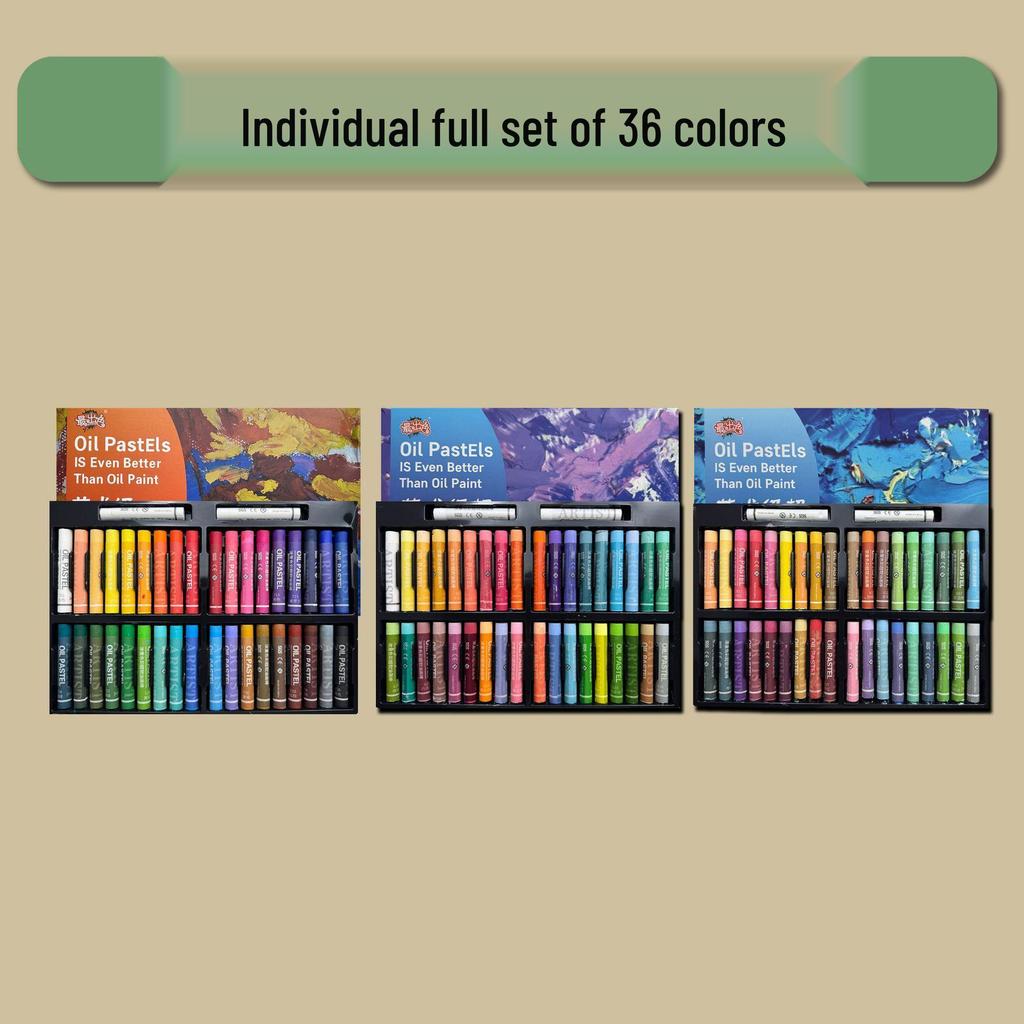 48-Color Super Soft Oil Pastels Set with Scraper - Child's Painting Kit