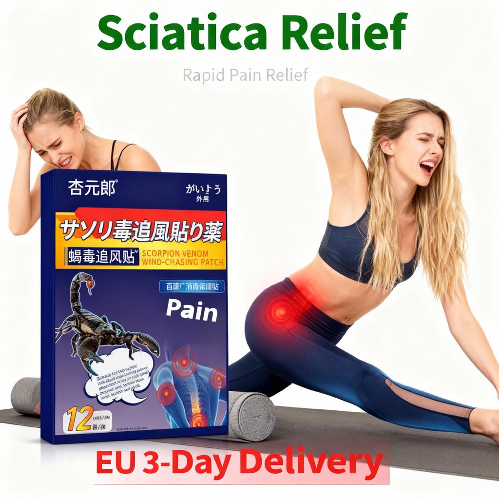Organic Sciatica Rapid Patch - Herbal Non-Irritating Hip Nerve Care