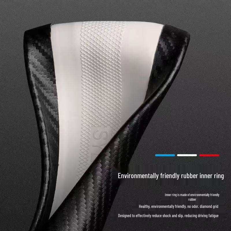 Carbon Fiber Suede Steering Wheel Cover for BMW 3, 4, 5, 7 Series & X1-X7 Models