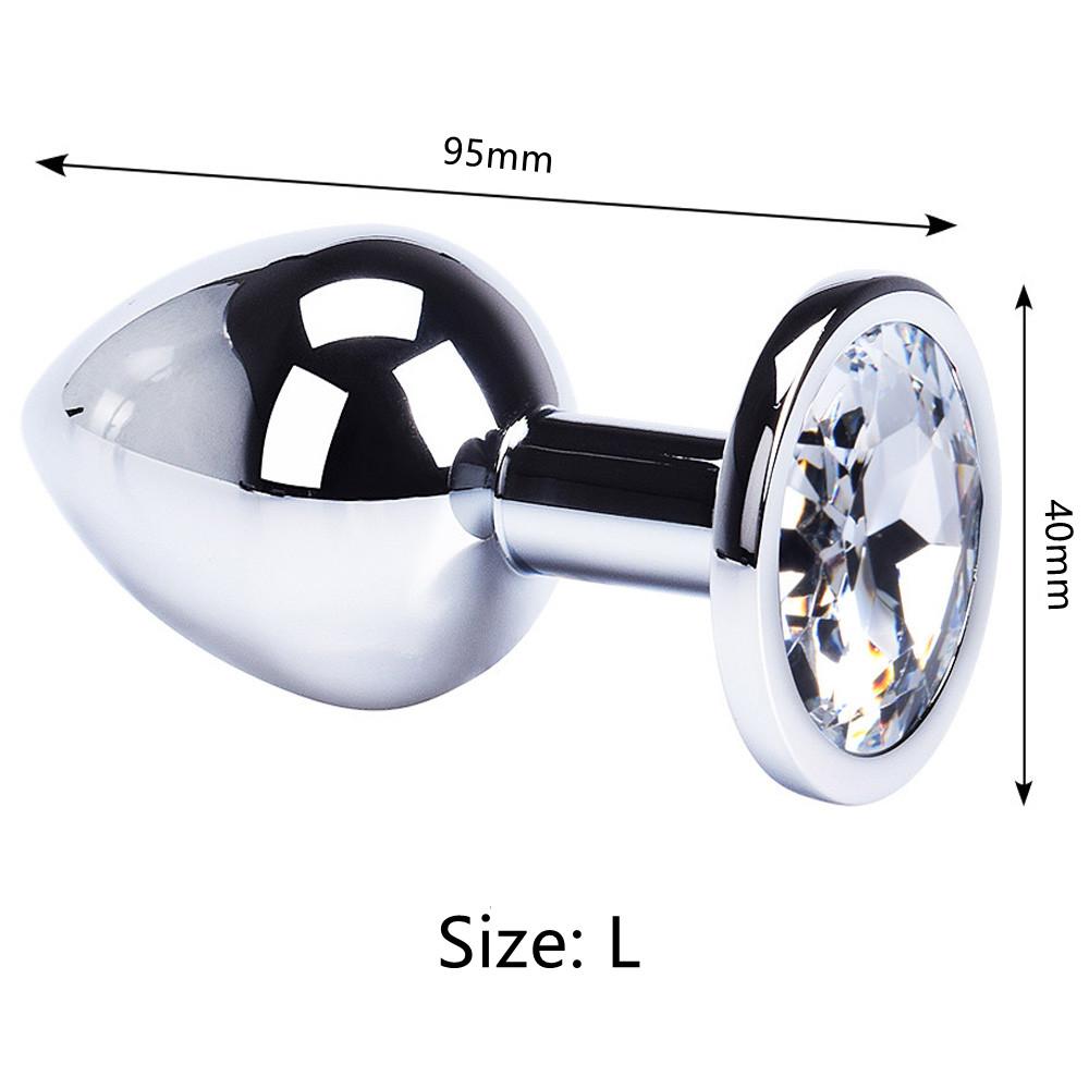 Edelstein Kristall Schmuck Runder Anal Plug Sexspielzeug Metall Edelstahl Hintern Kleiner Schwanz Schwule und lesbische Paare Glatter Dildo Anal