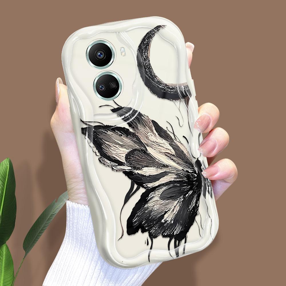 Für Honor 90Lite X6B X8 Infinix Hot 30 40i 40Pro Smart8 Vivo V27 V29e V30e Moto G84 Mode Mädchen Cremige Textur Weiches Silikon Vollständiger Linsenschutz Hülle