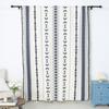 Korean Living Room Balcony Bohemian Cotton And Linen Blackout Black Printing Floor Partition Curtains