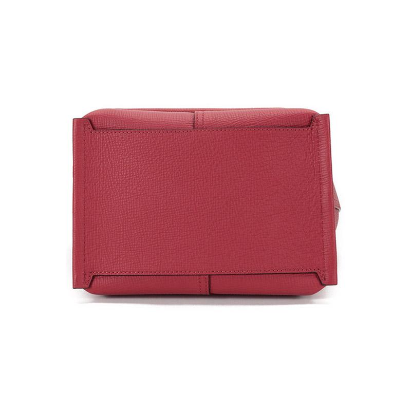 Longchamp Sac à bandoulière 22 Poignée Courte Cuir Granulé Sac à bandoulière Petit Sacs à main pour femmes Rouge Framboise 10103HTAP59