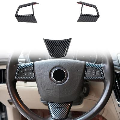 Voor Cadillac CTS 2008 2009 2010 2011 2012 2013 Auto Accessoires Koolstofvezelpatroon Stuurwiel Decoratie Cover Trim Sticker