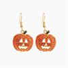 European & American Pumpkin Drop Earrings with Inlaid Diamonds - Festive Fashion for Christmas