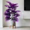 2 Large Outdoor Artificial Violet Combination Sets, with A Total of 24 Realistic Four Season Purple Large Leaves - Multifunctional Indoor/Outdoor Use