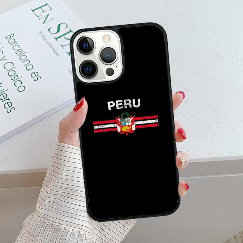 Peru Flag Coat Of Arms Phone Case cover For iPhone 17 Air 15 16 16e 14 13 Pro Max Coque 12 11 Pro Max For Apple PLUS fundas
