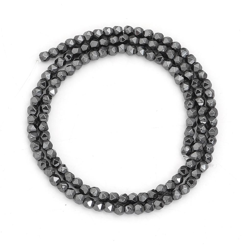 2-10mm Natural Hematite Stone Beads Black Faceted Loose Spacer Beads For Jewelry Making DIY Crafts Bracelet Necklace Accessories
