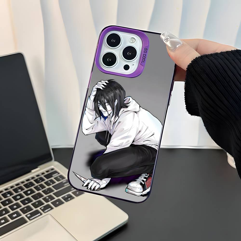 

Creepy Urban Killer Jeff For iPhone 17,16,15,14,13,12,11,Mini,Pro,E,SE4,XS,MAX Purple Shockproof Candy Matte Cover iPhone14