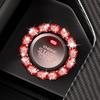 Inel cu Diamante Buton Pornire Motor cu Aprindere Auto cu Strasuri Design Inel Aprindere Decor Aprindere