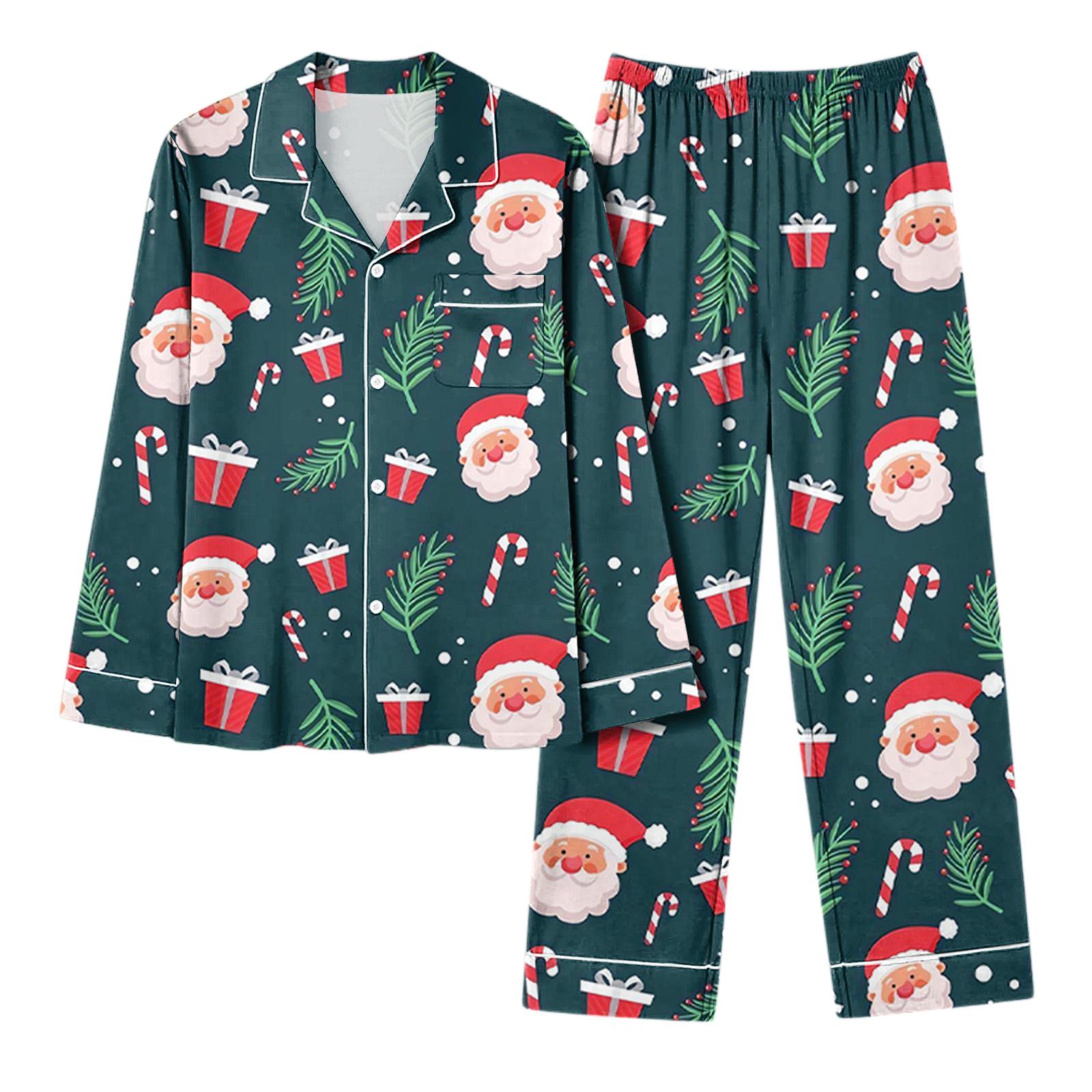 

Женский повседневный модный комплект для дома с длинным рукавом и брюками с рождественским принтом XXL