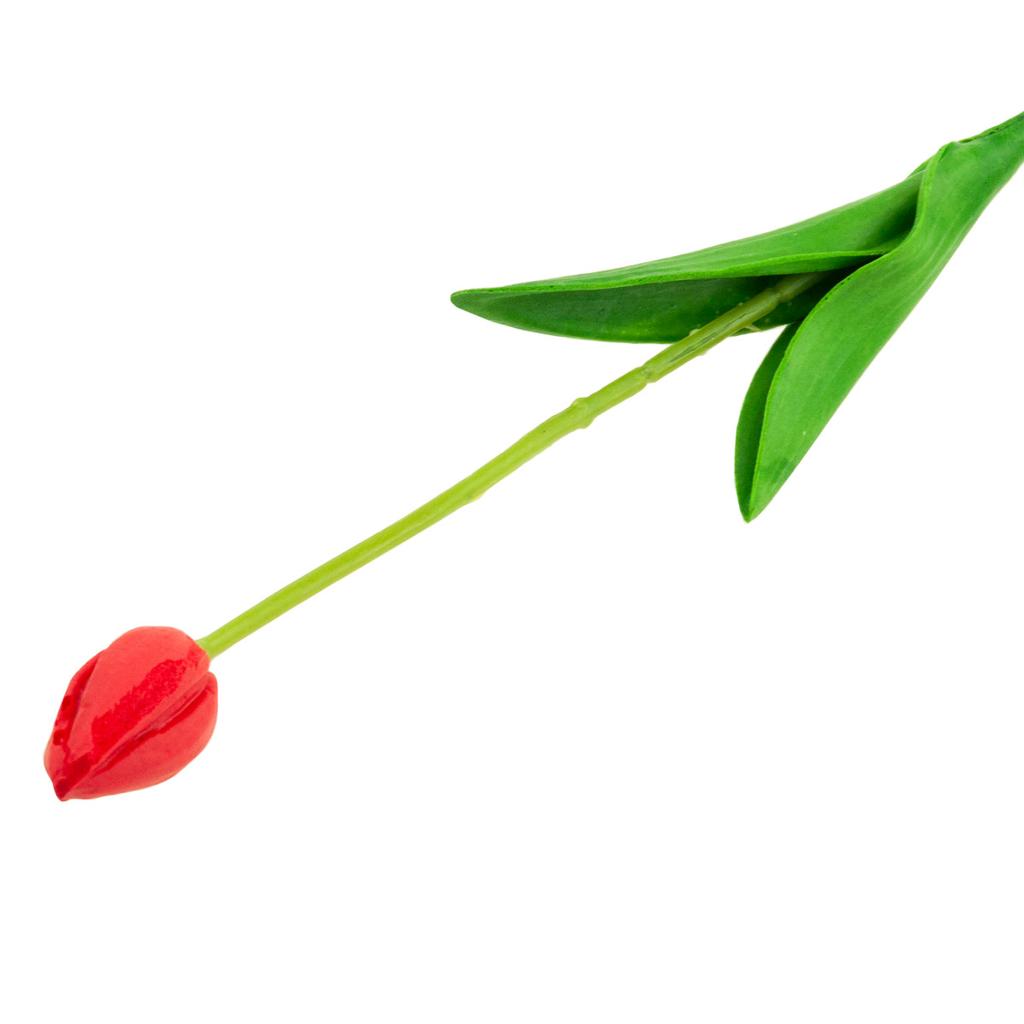 CV26799-1 ARTIFICIAL RUBBER-COATED TULIP WHITE BEAUTIFUL AS LIFE FOAM TULIPS centerpiece