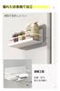 Magnetic Kitchen Rack, Bathroom Rack, Spice Rack, Shelf, Refrigerator Rack, Washing Machine Storage, Set of 2 with Hooks, White
