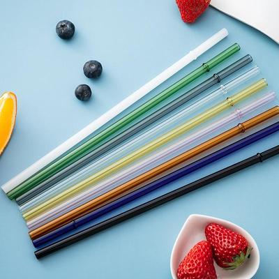 Umweltfreundliche Borosilikatglas-Strohhalme - Langlebig, bruchsicher, hitzebeständig, 27 cm Kundenspezifische Kinder-Strohhalme für Starbucks