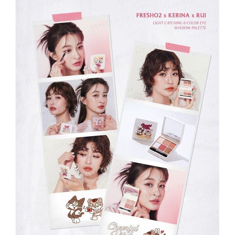 FreshO2 - Cheerful Vibes Light Catching 6 Color Eyeshadow Palette