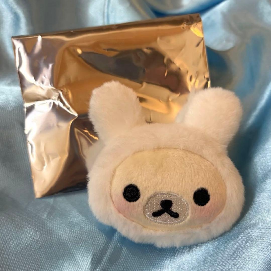Rilakkuma Korilakkuma Ippai Series Plush Badge Rabbit White
