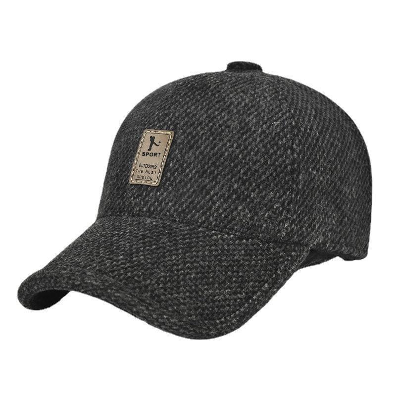 Thickened Winter Baseball Cap with Ear Protection for Middle-Aged and Elderly Men