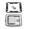 Stainless Steel Trailer Toolbox Handle Latches with Lock HighlyPolished Tool Box Latches Paddles Lock 6x4inch with 2 Key