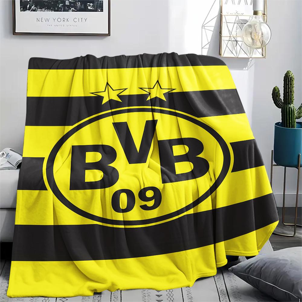1 Manta de Franela con Estampado del BVB, Alta Calidad para Todas las Estaciones, Decoración del Hogar, Calidez y Comodidad, Perfecta para Regalos de Navidad
