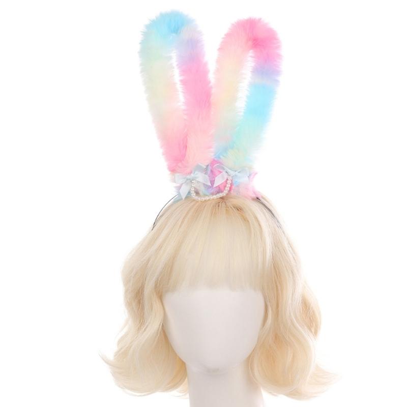 Rabbits Ears Hairband Photo Props Easter Hair Hoop Hairband Party Headpiece Fun Headbands for Music Festival