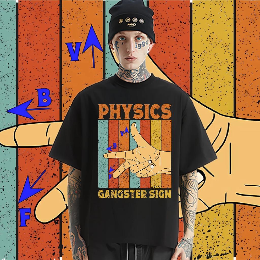 Finger Round Neck Loose Oversize T-shirt Retro Men Tops Printed Hippie Tees Classic Casual Tshirt Comfy Stretchy Shirt