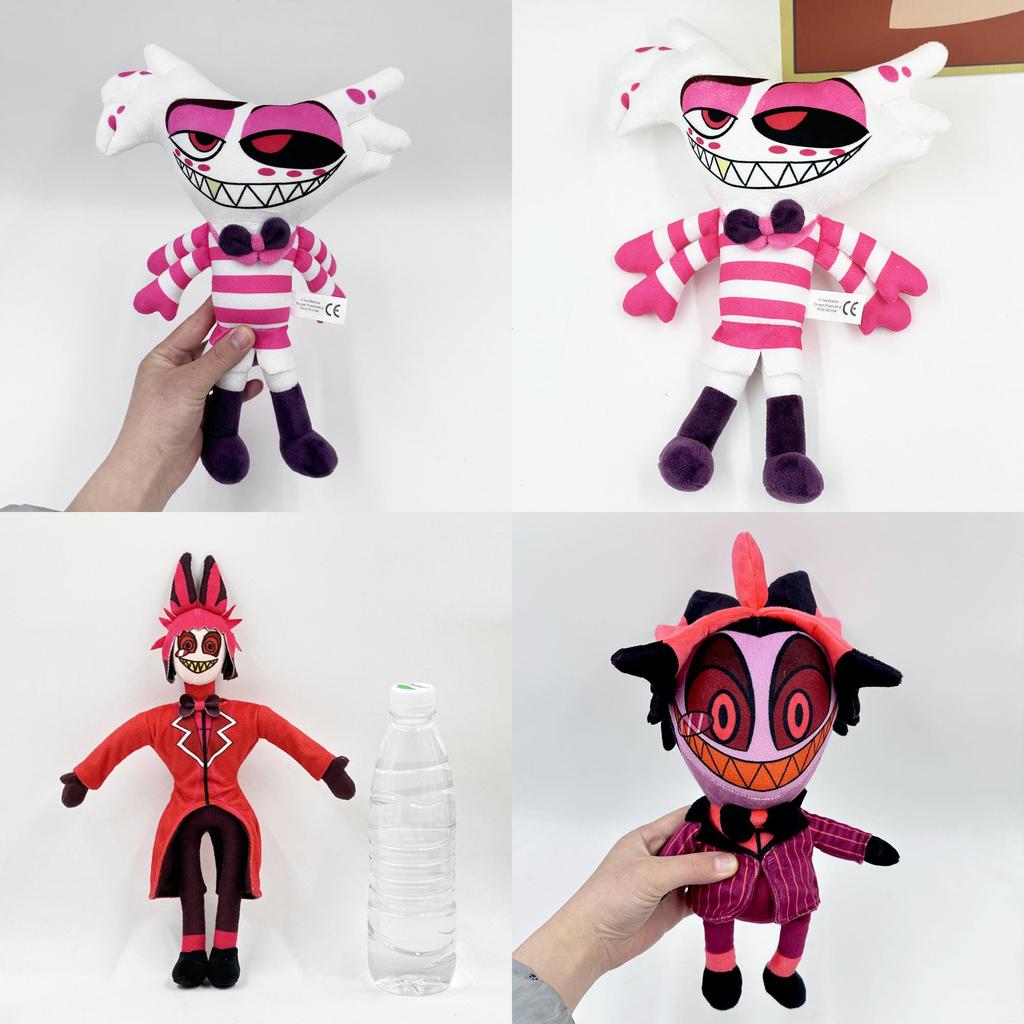 New Hazbin Hotel Plush Hell Hotel Stuffed Toy Doll Short Plush Animal Cartoon Character Pp Cotton Filling Pink Pig Angel Struthers Clown