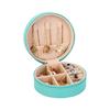 Korean Style Round Travel Jewelry Box for Earrings and Ear Studs