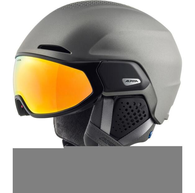 Горнолыжный шлем Alpina Sports Oro QV MIPS gunmetal matt серый