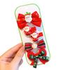 2025 Kids' Christmas Hair Clips Set: Santa, Tree & Reindeer, 5 Pieces