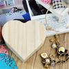Storage Boxes Bins Heart Shape Wood Box Jewelry Box Home Storage Bin Earrings Ring Case