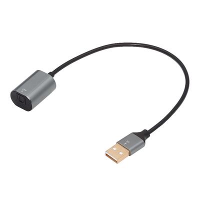 Cablecc USB2.0-A zu Optisches Audiokabel, USB A Stecker auf Toslink Buchse Digitales Optisches Audiokabel (für LaptopDesktop, 20cm)