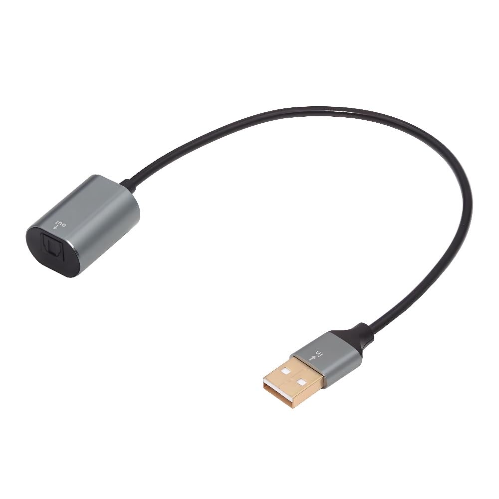 

Cablecc USB to Optical Audio USB A Male to Toslink Female Digital Optical Audio Cable for 2.0-A Cable, (20CM Laptops/Desktops)