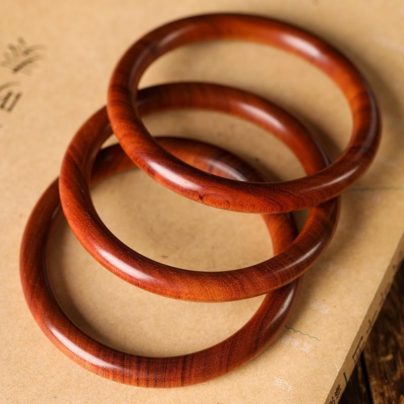 Bracciale Semplice in Palissandro e Sandalo per Donna Stile Etnico Vintage Bracciale in Legno Regalo