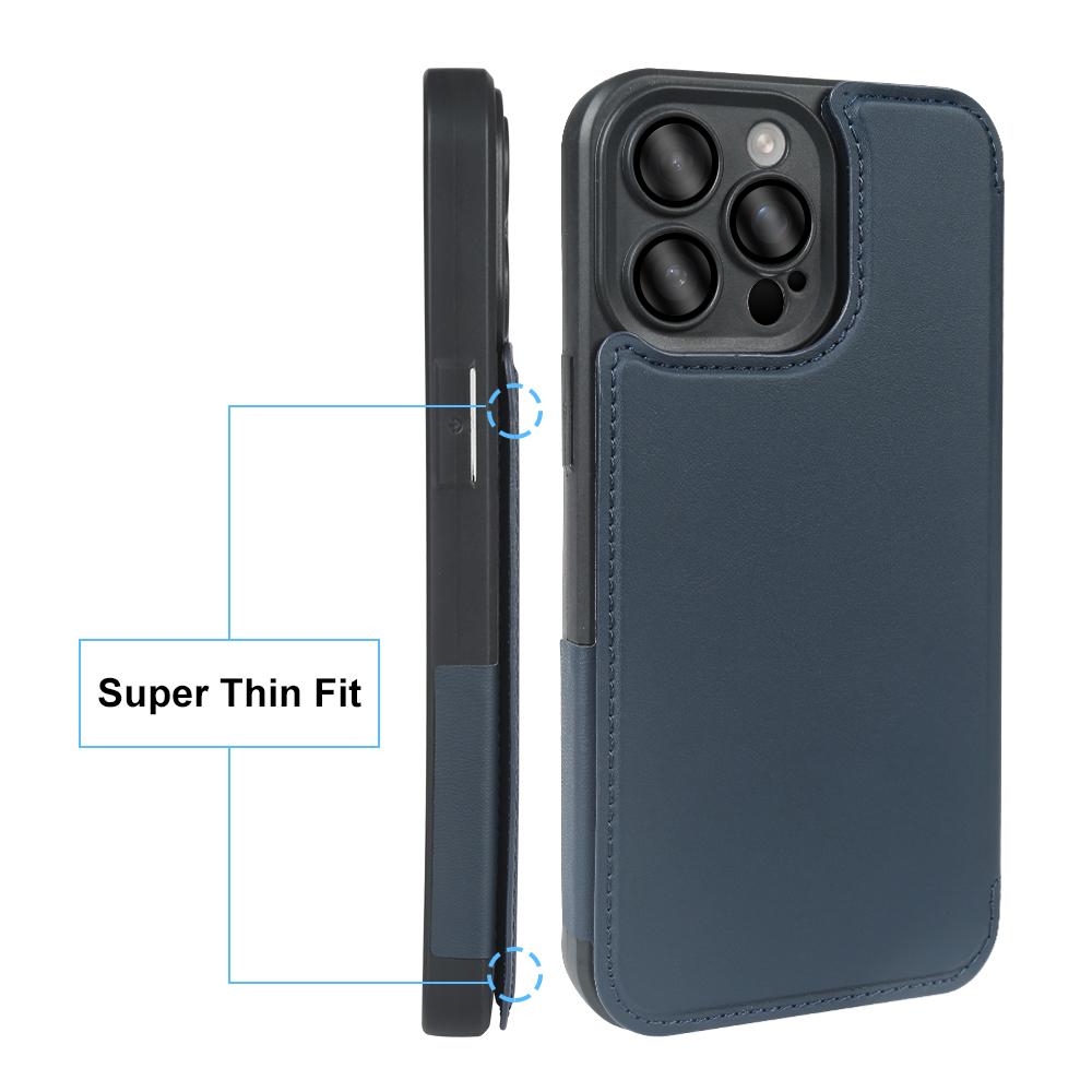 Für iPhone 14 Pro Max Magnetische Hülle RCS Umweltfreundliche Klapphülle mit Ständer RFID-Blockierung