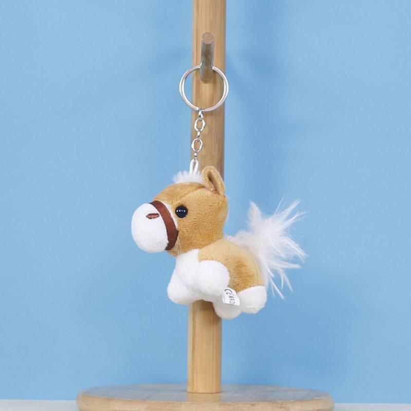 Plush Pony Keychain Cartoon Toy Bag Charm For Kids Gift