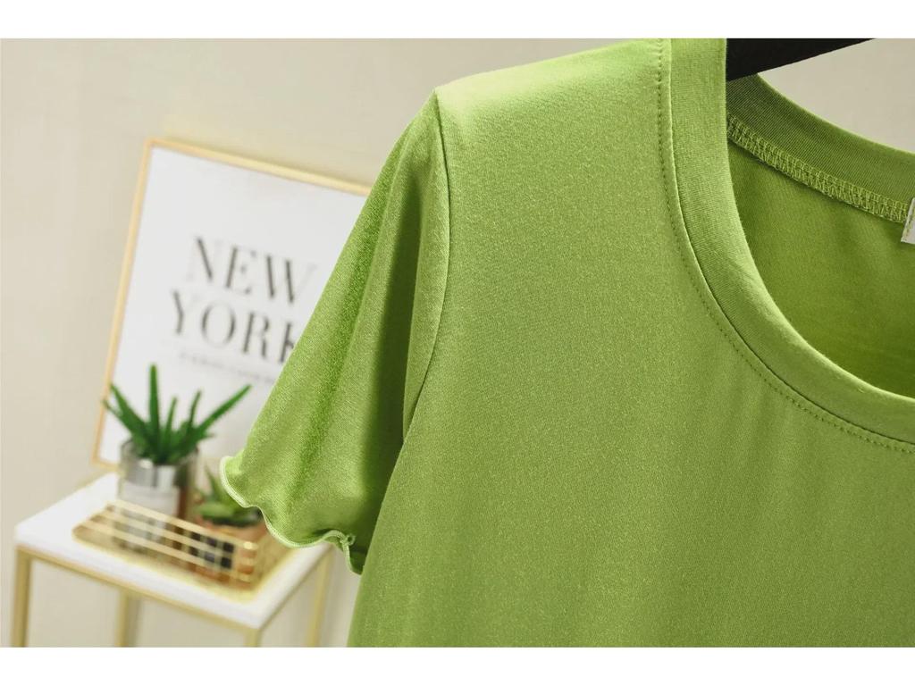 Women's Slim Fit Summer Ice Silk Short Sleeve Top