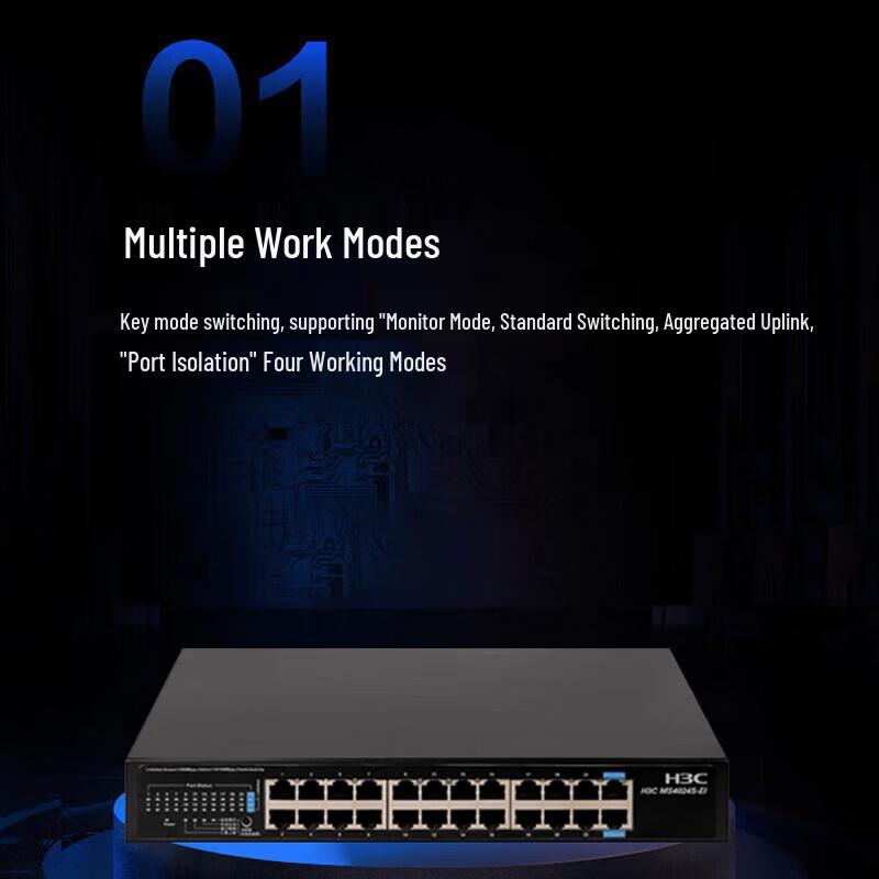 H3C MS4024S-EI 24-Port Gigabit Unmanaged Security Switch