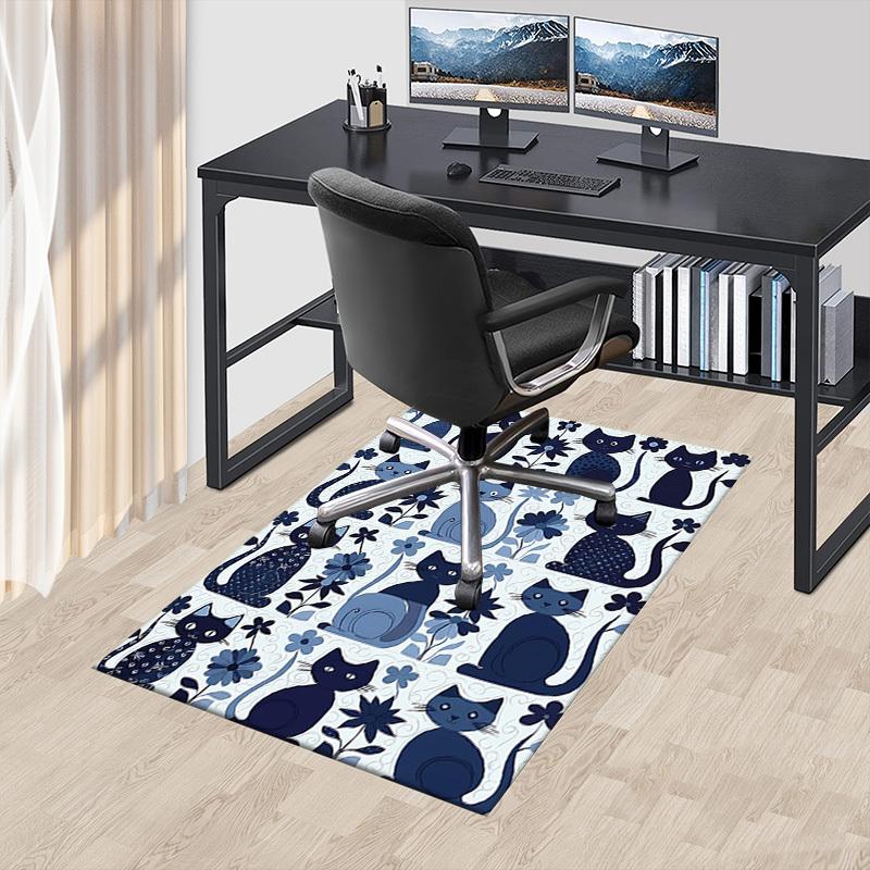 1PC cat flower Extra Large Non-Slip Floor carpet, Office, family, bedroom, Studio - Large Area RugJ0401