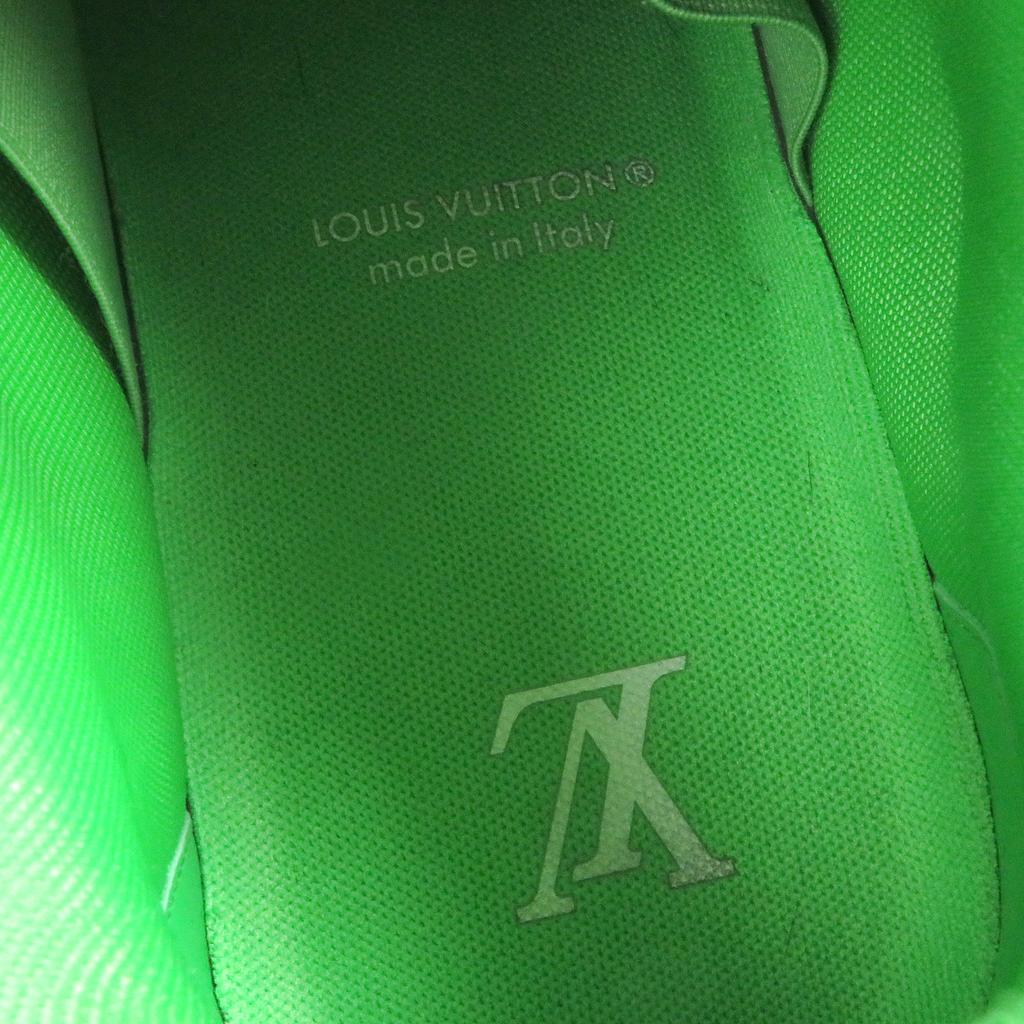 Excellent LOUIS VUITTON Low Cut Sneakers LV Skate Line Dadd Sneakers Gray Leather Mens 9.5 Used