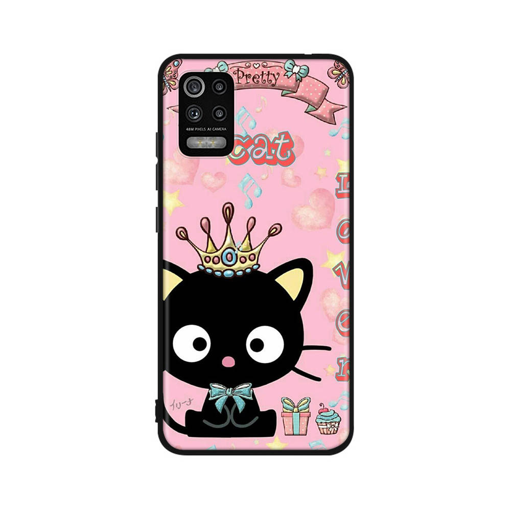 KT64 Chococat Case for OPPO Reno 8 6 5 4 Pro Find X3 A17 A31 A38 A40 A53 A54 A55 A74 A76 A78 A77 A80 A94 A95 A96 Lite Black Sofe Cover