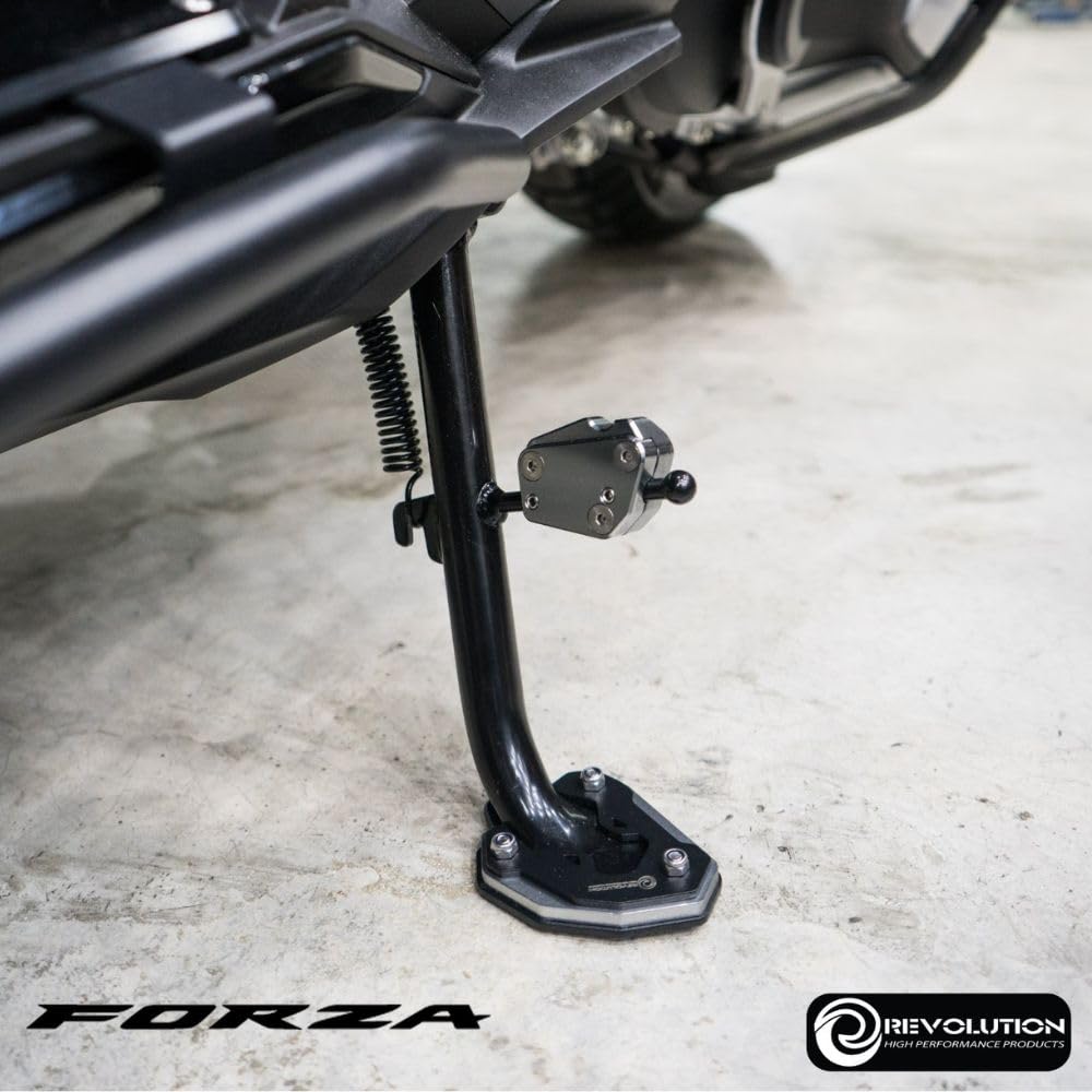 REVOLUTION HONDA FORZA SIDE STAND BASE FOR HONDA FORZA MF17 FORZA (Red)