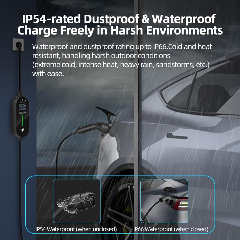 A New Type of Electric Vehicle Charging Gun, Ev European Standard, Convenient On-Board Charging, Suitable for Home Use, with Adjustable Four-Level