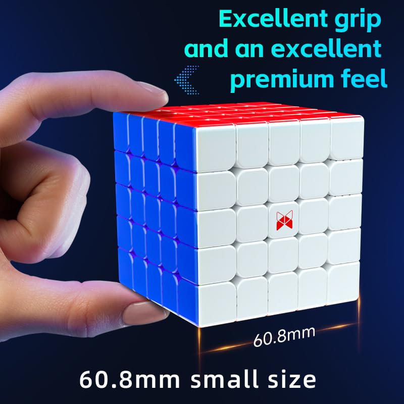 Bucubke QY XMD Hong Ball Core UV 5x5 Magic Cube Hong Magnetic Ball Core UV Stickerless 5x5x5 2024 Puzzle Magic Cube Hong Magnetic Ball Core