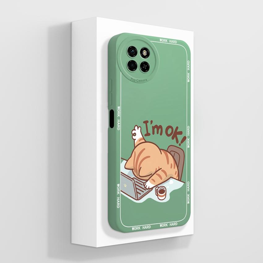 Für itel S23 S24 S25 P55 P65 A70 A80 Liebliches Katzen Handyhülle Kameraschutz Flüssigsilikon Hohe Qualität Anti-Fingerabdruck Hülle Für itel Bumper Capa