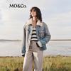 MO&Co. Women's Minimalist Cotton Denim Jacket