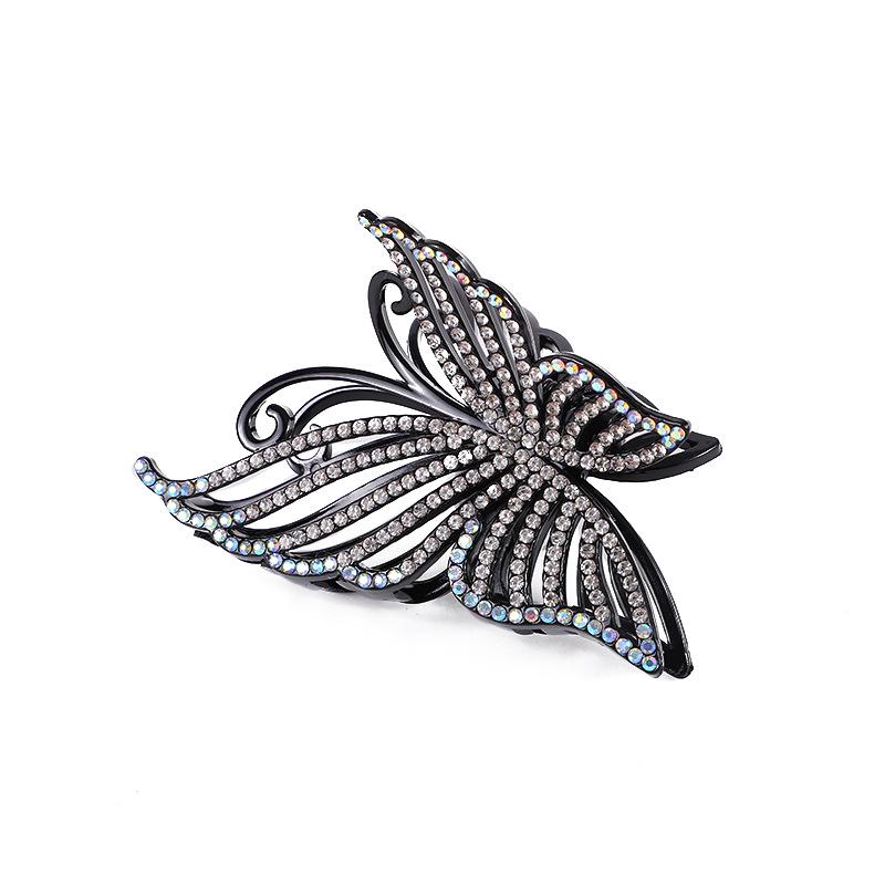 Elegant Rhinestone Diamond-Studded Shark Clip for Women