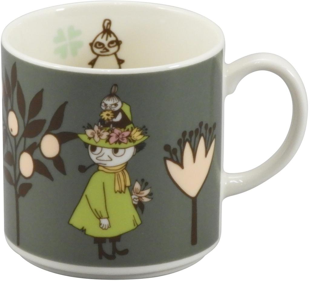 Moomin "Shine On! Kids" Mug, "Thank You Always," Large 350ml, Mother's Day or Father's Day Gift, Gray, MM8302-11