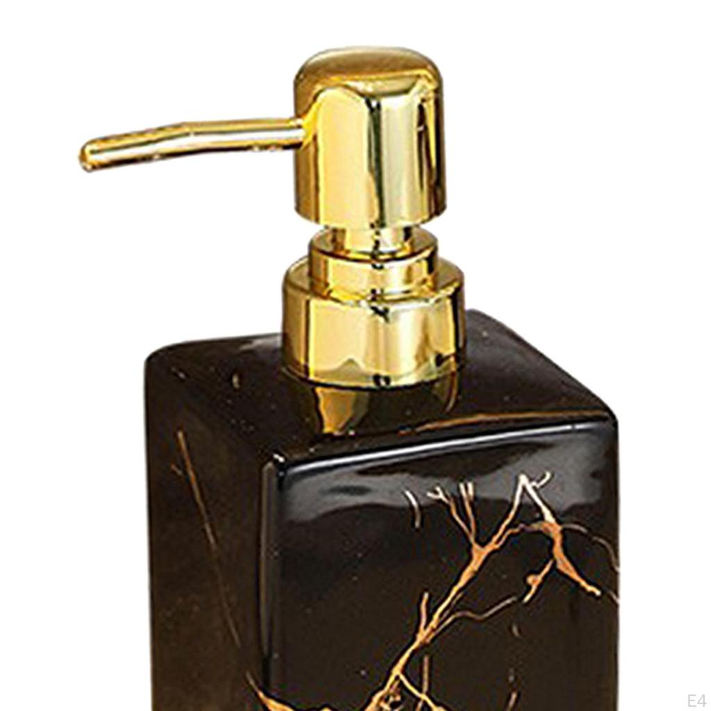 Ceramic Pump Soap Dispenser Bathroom Liquid Container 500ml for Laundry